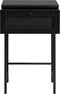 Sidetable Melamine Zwart - 45x45cm - 1 Laden - Tafel Pensacola - Giga Living