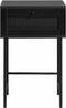 Sidetable Melamine Zwart - 45x45cm - 1 Laden - Tafel Pensacola - Giga Living