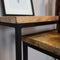 Sidetable set van 2 - Mangohout - Zwart Metaal - 100 x 38,5 x 81 cm / 79,5 30 x 71 cm