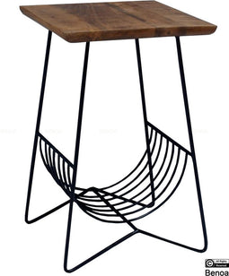 Sidetable with Magazine Rack