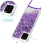Lunso Geschikt voor iPhone 12 Pro Max - Backcover hoes met koord - Glitter Paars