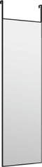 vidaXL - Deurspiegel - 30x100 - cm - glas - en - aluminium - zwart