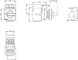 Siemens 3LD30500TK13 Belastbare scheidingsschakelaar Rood, Geel 3-polig 16 mm² 16 A 690 V/AC