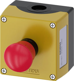 Siemens 3SU1801-0NA00-2AA2 Paddestoelschakelaar In behuizing Geel Draai-ontgrendeling 1 stuk(s)