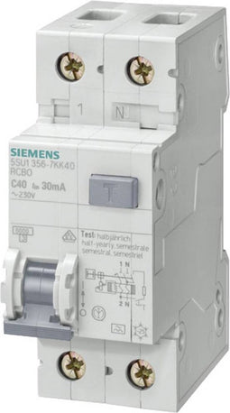 Siemens 5SU13566KK20 Aardlekschakelaar 2-polig 20 A 0.03 A 230 V