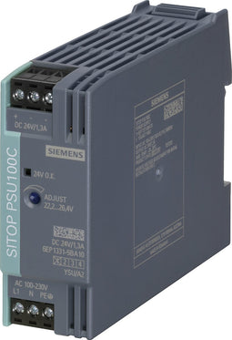Siemens SITOP PSU100C 24 V/1,3 A DIN-rail netvoeding 24 V/DC 1.3 A 30 W Aantal uitgangen: 1 x Inhoud: 1 stuk(s)