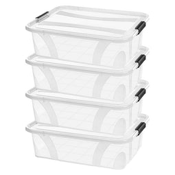 Siena HOME Opbergdoos Anzio Transparant 7 l (b x h x d) 385 x 111 x 254 mm 4 stuk(s)