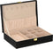 Sieradenbox/juwelendoos zwart fluweel 28 x 19 x 7 cm - Sieraden opslag doosje