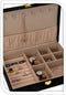 Sieradenbox/juwelendoos zwart fluweel 28 x 19 x 7 cm - Sieraden opslag doosje