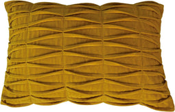 Sierkussen - 35x55 - Mosterdgeel - Velvet/katoen