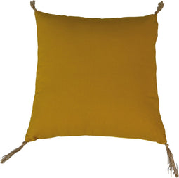 Sierkussen - 45x45 - Mosterdgeel - Velvet/katoen