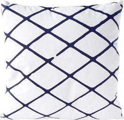 Sierkussen decoratie kussen Diamond 45 x 45 cm wit blauw