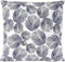 Sierkussen decoratie kussen Leaves 45 x 45 cm blauw wit