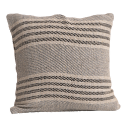 Sierkussen grijs met streepmotief- 60x60cm