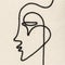 Sierkussen hoes wit en zwart face 40 x 40 cm