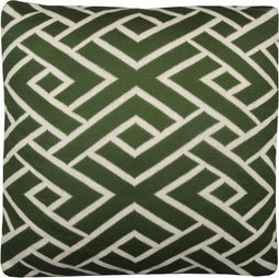 Sierkussen - Jill Donkergroen Gebreid - Groen - 50 Cm X 50 Cm