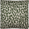 Sierkussen - Leopard Donkergroen Gebreid - Groen - 50 Cm X 50 Cm