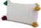 Sierkussen - Marokkaanse Met Gekleurde Pom-pom - Wit - 40 Cm X 60 Cm