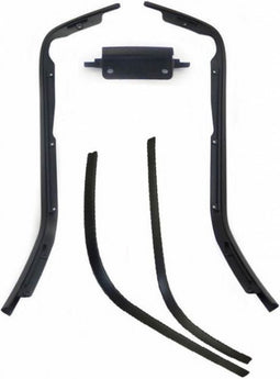 Sierstripset beenschild en treeplank Vespa Primavera, Sprint 5 delig mat zwart