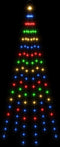vidaXL - Vlaggenmast - kerstboom - 108 - LED's - meerkleurig - 180 - cm
