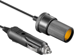 Sigarettenaansteker Aansluiting Verlengkabel - Maximaal 30W - 2 meter - Zwart