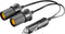 Sigarettenaanstekerplug splitter met 2 12-24V poorten / zwart - 0,20 meter