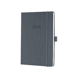 Sigel - Agenda 2024 sigel conceptum a5 7d/2p donkergrijs | 3 stuks