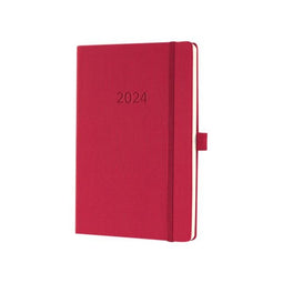 Sigel - Agenda 2024 sigel conceptum a5 7d/2p rood | 3 stuks