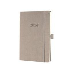 Sigel - Agenda 2024 sigel conceptum a5 7d/2p taupe | 3 stuks