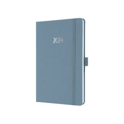 Sigel - Agenda 2024 sigel feel a5 7dagen/2pagina's blauw | 2 stuks