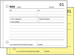 Sigel bonboekje - Expres - A6 - blok 2x50 vel - met carbon - SI-40250