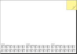 Sigel bureauonderlegger - 59,4x41cm - wit - met memoblok - 30 vel - kalender 2023/24/25 - SI-HO490