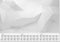 Sigel bureauonderlegger - 59,4x41cm - wit Wall - 30 vel - kalender 2022/23/24 - SI-HO460
