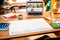 Sigel designonderlegger - A2 - met kalender 2024/25/26 - wit - met dots - SI-HO301