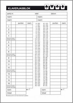 Sigel klaverjasblok - Expres - A5 - 50 vel - 1 blok - SI-40960