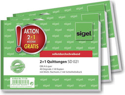 Sigel T1178 Kwitanties DIN A6 liggend Aantal pagina's: 40 3 stuk(s)