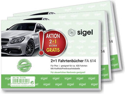 Sigel T1179 DIN A6 liggend Ritregistratieboek Aantal pagina's: 40 3 stuk(s)