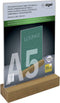 Sigel - tafelstandaard - A5 - eiken voet - glashelder acryl 1.5mm - SI-TA254