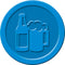 Sigel - waardemunten - kunststof - 100 stuks - 25mm - bier - blauw - evenementenmuntjes - SI-WM005