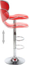vidaXL - Barstoelen - 2 - st - kunstleer - rood