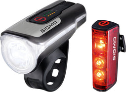 Sigma Aura 80 USB + Blaze USB achterlicht met remlicht functie - Fietsverlichtingsset - 80 lux