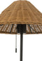 J-Line tafellamp - metaal/rotan - zwart/naturel