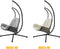 SoBuy OGS52-HG - Hangstoel - Max. 150 kg - 103 x 125 x 197 cm - Lichtgrijs