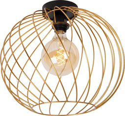 Lucide DANZA - Plafonnière - Ø 40 cm - Dimbaar - Mat Goud / Messing