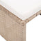 vidaXL - Tuinkrukken - 2 - st - met - kussens - poly - rattan - beige