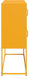 vidaXL - Dressoir - 100,5x39x107 - cm - koudgewalst - staal - mosterdgeel