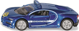 Siku Bugatti Chiron Gendarmerie blauw metaal/kunststof rubberen banden deuren kunnen open