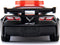Siku Chevrolet Corvette ZR1 Police metaal/kunststof zwart/wit motorkap kan open Amerikaanse politieauto