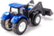 Siku New Holland Tractor met voorlader metaal/kunststof blauw/zwart beweegbare voorlader trekhaak