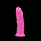 SILEXD - Realistische Dildo - 15 x 3 cm - Glow-in-the Dark Roze
